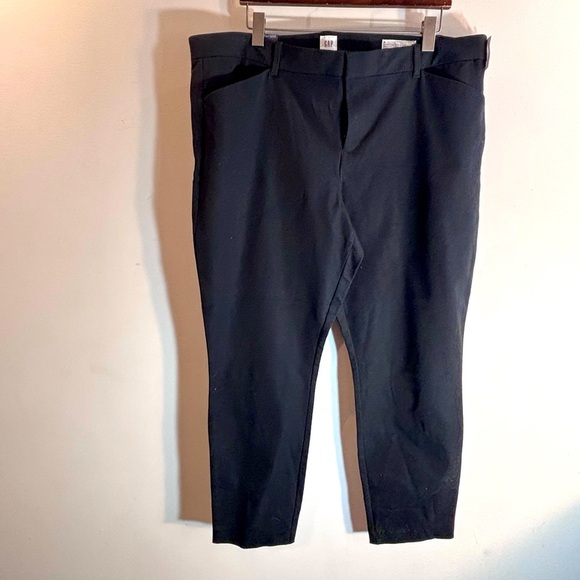 GAP Sz 18 High Waisted Canvass style Fabric Slight Sheen Skinny Ankle Jeans NEW - Picture 2 of 13